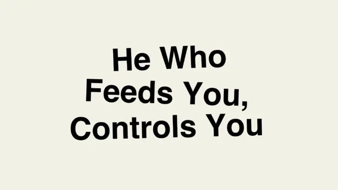 Jubet Jay You – Whoever Feeds You Controls You
